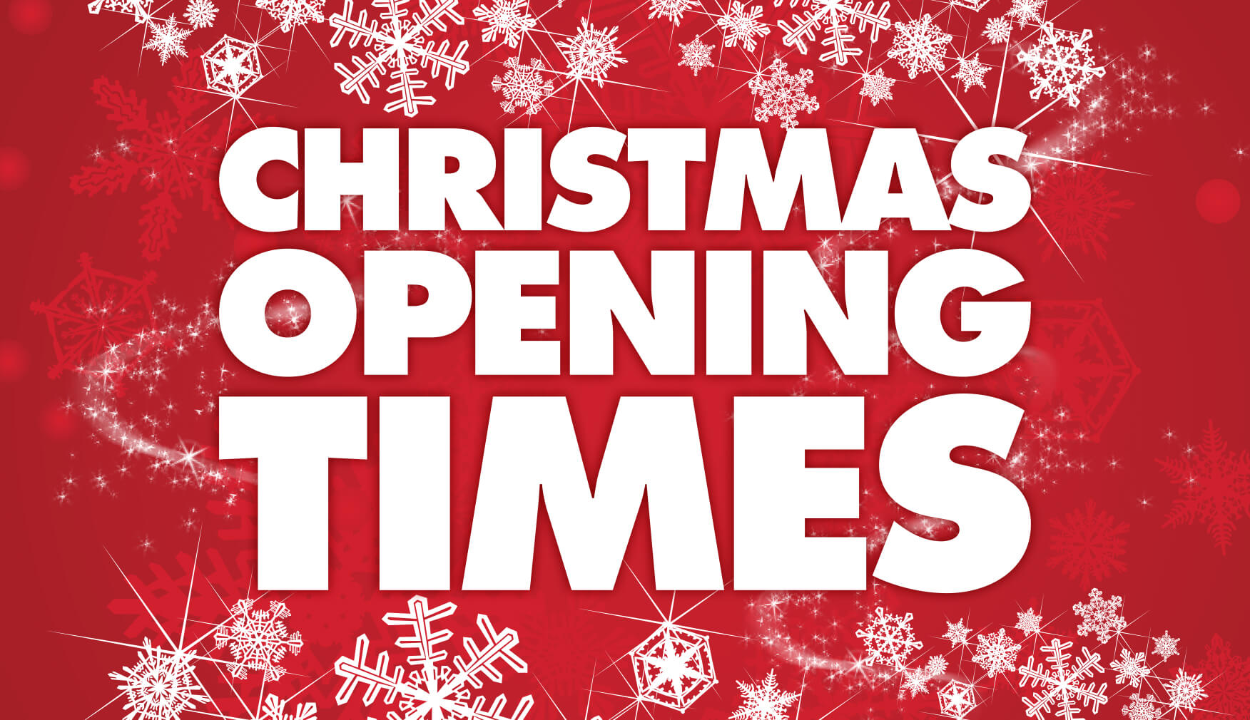 Christmas Opening Hours 2020