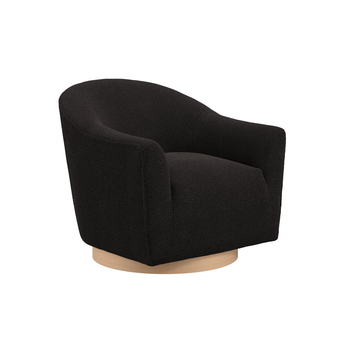DAPHNE SWIVEL CHAIR BLACK / NATURAL